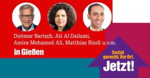 Sozial gerecht. Vor Ort. JETZT! Städtetour zur Bundestagswahl 2021 @ Kreuzplatz (Kugelbrunnen)