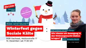 Abbildung mit Information zum Winterfest gegen Soziale Kälte am 13. Dezember in Gießen